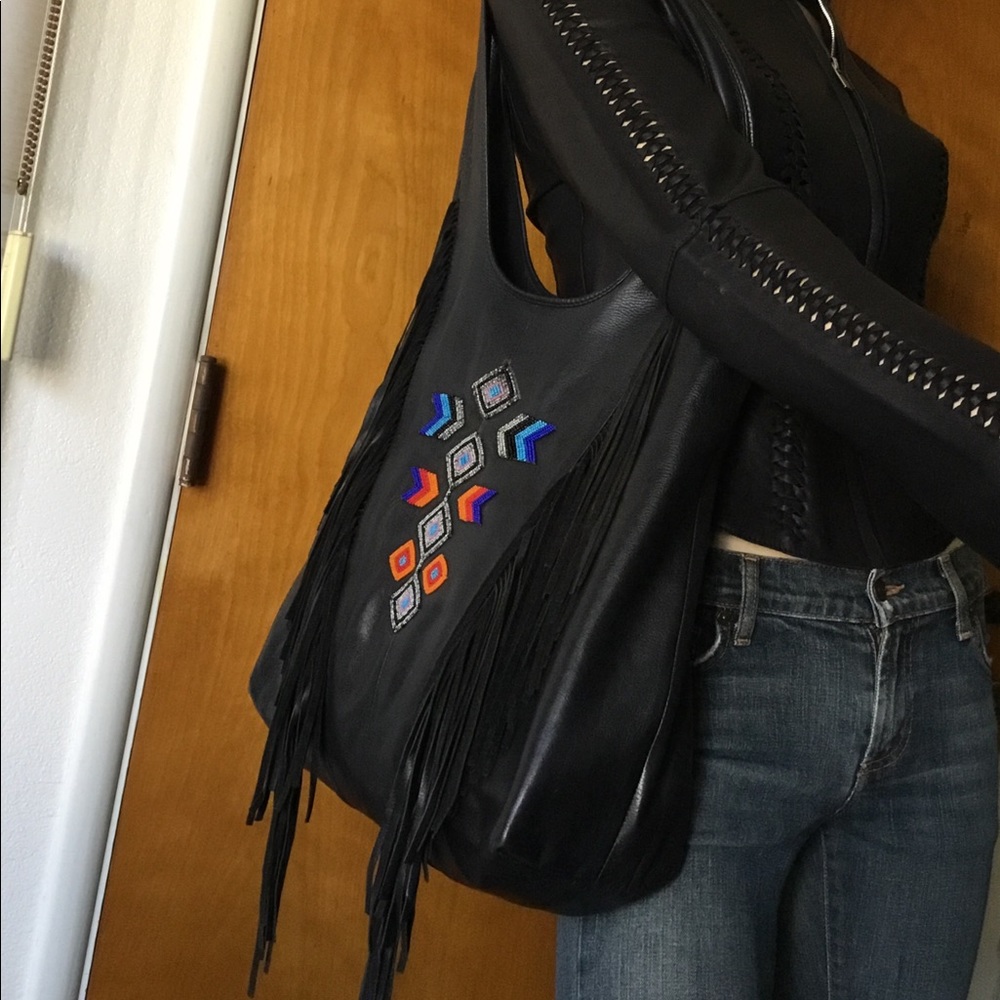 ASH LARGE LAYLA TRIBAL EMBELLISHED CARRYALL HOBO